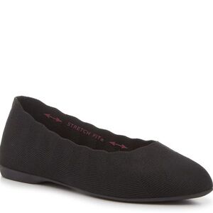 Skechers Women's Black Cleo black ballet most comfortable knit shoes 11 Wide